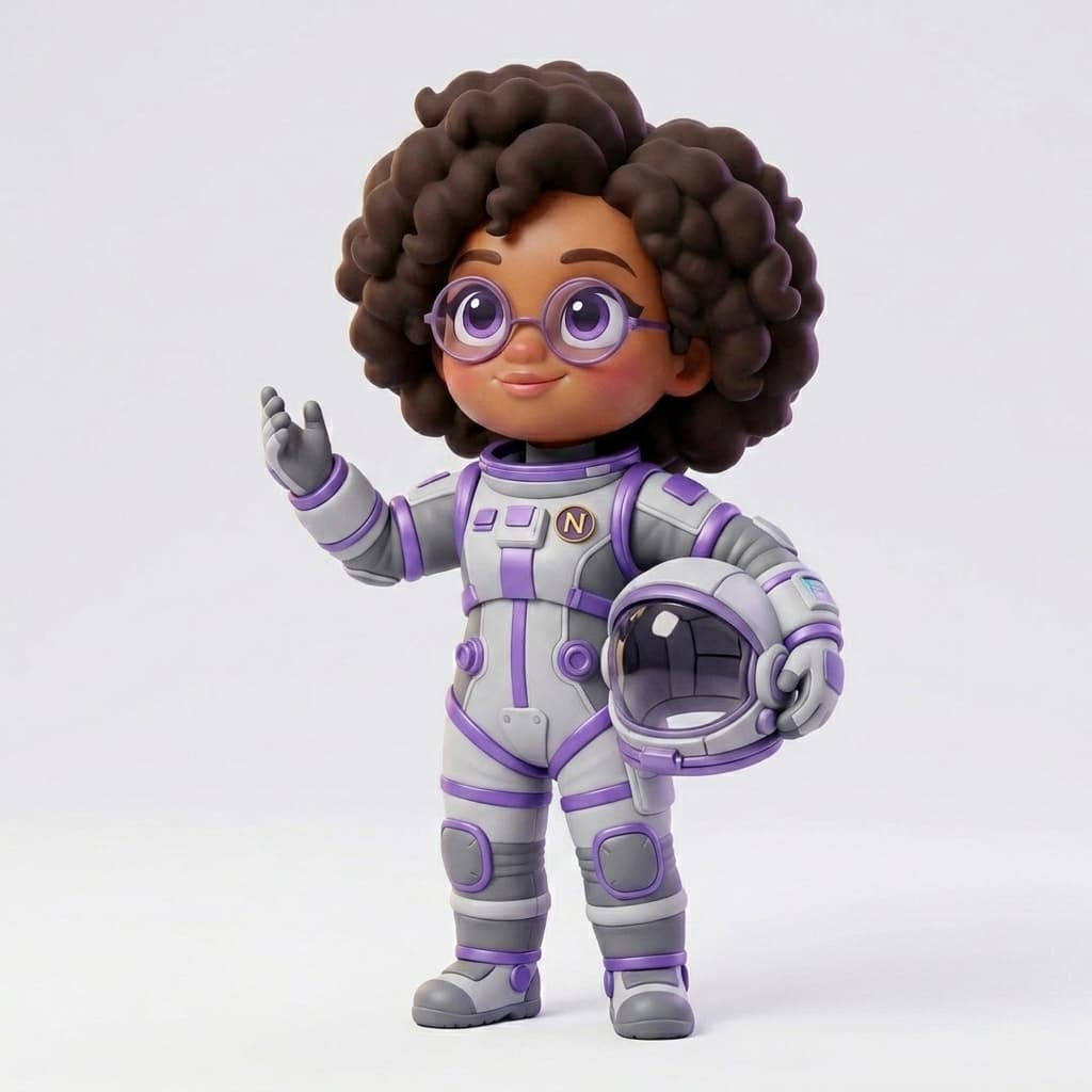 NARA mascot as an astronaut — a nod to Africa reaching orbit